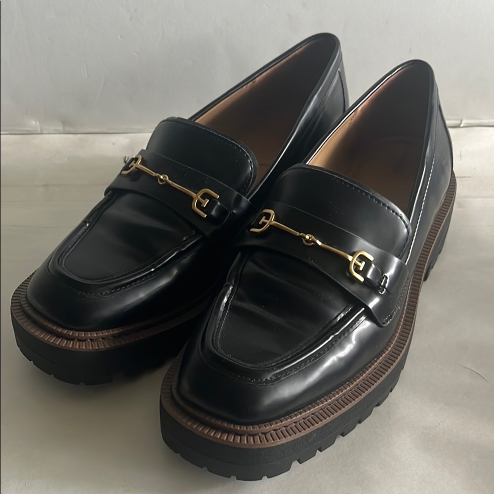 Sam Edelman Black Leather Bit Loafers
